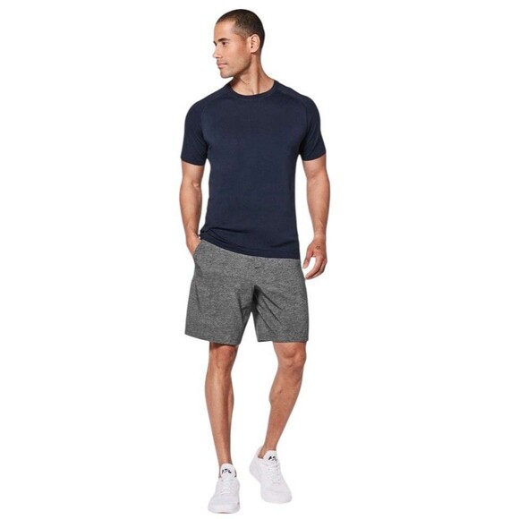 Men's Lululemon Pace Breaker Short 9" Linerless Size M Heather Navy Blue - Picture 16 of 16